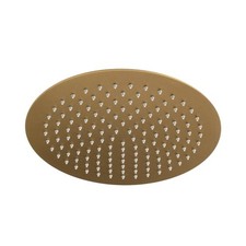 Soffione doccia ultra slim tondo Ø25 cm oro satinato attacco universale ½