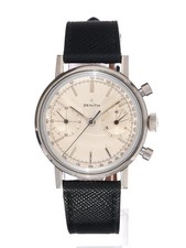 Orologio Zenith A271 Cronografo 37,5mm Acciaio Bicompax Quadrante Bianco Revisionato Vintage