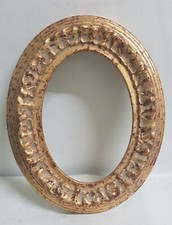 Cornice ovale  legno foglia