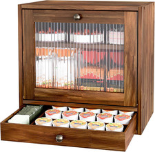 Scatola per Pane in Legno per Bancone Della Cucina, 3 Ripiani, Grande, Con Fines