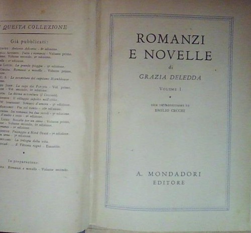 Deledda romanzi novelle - deledda,