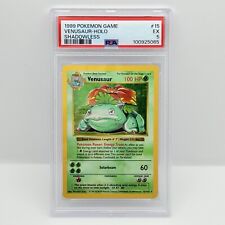 CARTA POKÉMON CARD - VENUSAUR HOLO 15/102 SHADOWLESS (1999) - ENGLISH - PSA 5
