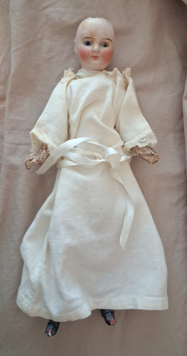 Rare poupee tete porcelaine - poupee,