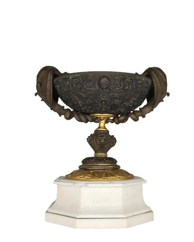 Antike bronze marmorschale - antike, bronze-marmorschale