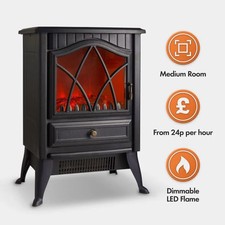Stufa Elettrica 1800W Nera -
