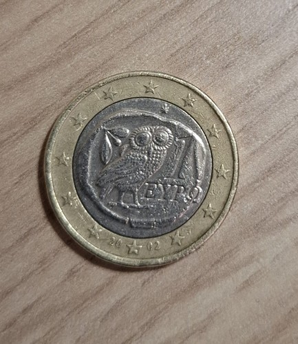 Moneta euro gufo grecia - 1,