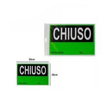 Cartello Adesivo CHIUSO 20x30cm Segnaletica Per Vetrina Negozio Ufficio