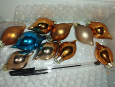 10 PICCOLE PALLINE  PER ALBERO DI NATALE VINTAGE ANNI 50/60 IN VETRO SOFFIATO