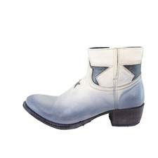 Stivaletti SENDRA blu donna taglio basso cowboy boots stivali pelle western 40 nuovi