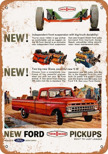 Insegna metallo 1965 ford - metallo,