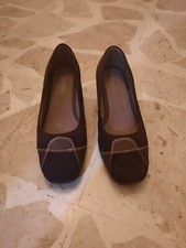 Scarpe Donna Vera Pelle Marroni Con Zeppa 37