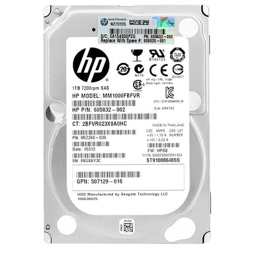 Mm1000fbfvr 1tb 6g - hp, 2,5''
