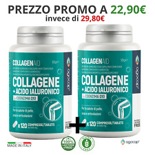 Collagene Acido Ialuronico Idrolizzato Coenzima Q10 Integratore per pelle e ossa