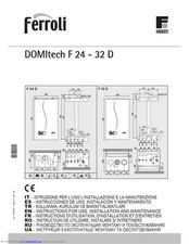 Manuale installazione e d'uso utente caldaia Ferroli DOMItech F 24 - 32 D