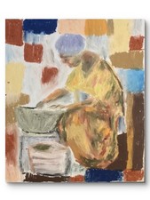 Pannello tela olio boho arte