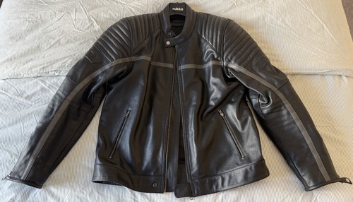 Giacca moto pelle grigia - giacca, da