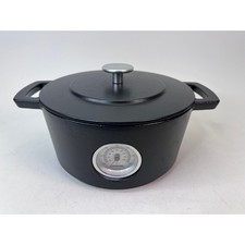 Combekk Termometro Coperchio Girarrosto Olandese Ferro Nero 24 cm Usato in Ottime Condizioni