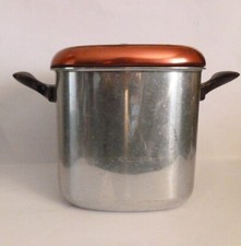 Pentola alluminio Cane vintage anni '60 usata una volta manici bachelite