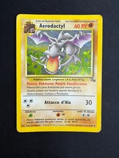 Pokemon Aerodactyl 1/62 Fossil Rara Holo Unlimited Wizards ITA Carte Vintage