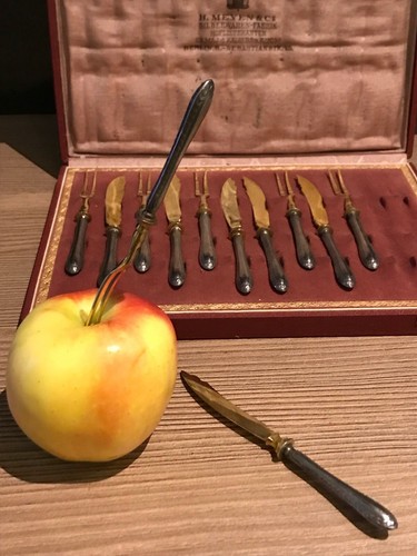Antikes set dessert - antikes, messer