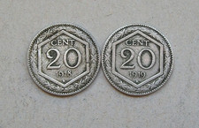 1918 e 1919 COPPIA  20 centesimi ESAGONO  Vittorio Emanuele III