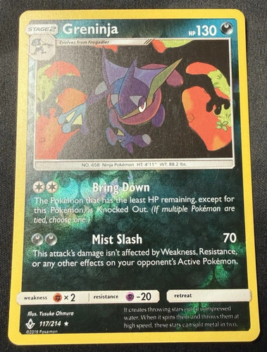 Reverse holo raro greninja - reverse,