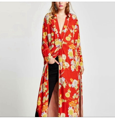 Kimono lungo midi foderato