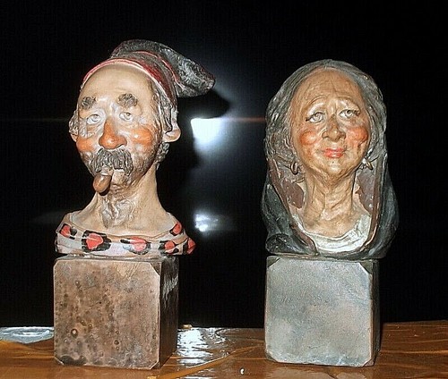 Scultura coppia terracotta - scultura,