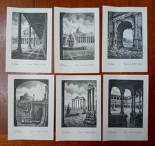 6 CARTOLINE ROMA ANNO SANTO PAPA PAOLO VI, FIRMATE BELLINI
