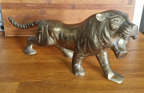Grand tigre vintage laiton - tigre,