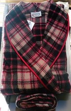 vestaglia donna lana scozzese tasche e cinturino