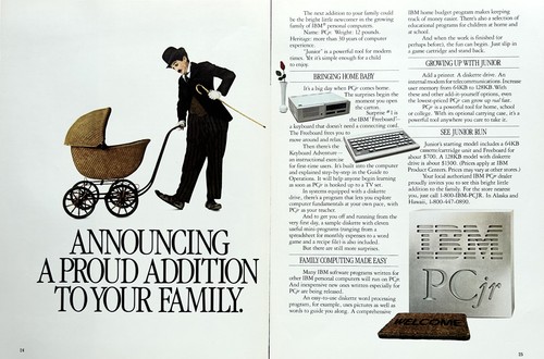 1984 pubblicità ibm pcjr - pubblicità,