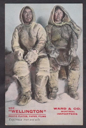 Vintage postcard eskimo man - ,