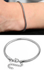 Bracciale da uomo in acciaio inox braccialetto con catena snake serpente