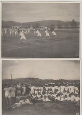 DUE FOTOGRAFIE  MARINAI  IMPEGNATI IN GIOCHI GINNICI MF123028