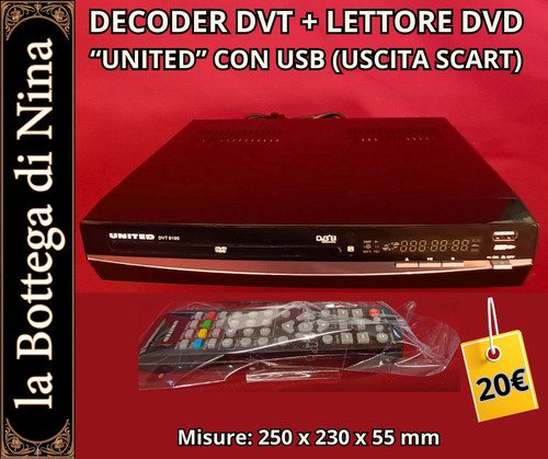 Decoder combo dvb dvd - dvb-t2,