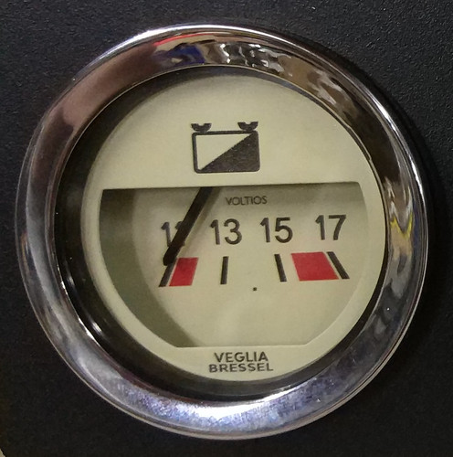 Beige volt gauge voltmeter - gauge,