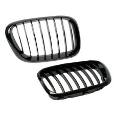Griglia renale doppio ponte adatta per BMW X5 E53 PRIMA LCI 2003 nero lucido