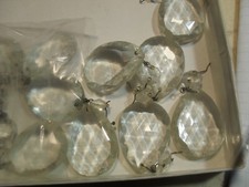 pendente a goccia vetro cristallo ricambio per lampadario applique misura 5x3 c