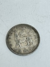 I MONETA 1/20 DI BIRR ETIOPIA MENELIK II 1889-1913 ARG. g.1,4 OLD SILVER COIN