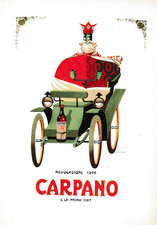 1955 RARA PUBBLICITA' PUNT E MES RE CARPANO E LA PRIMA FIAT ARMANDO TESTA TORINO