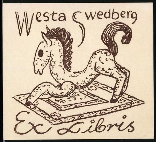 Exlibris westa swedberg - exlibris,