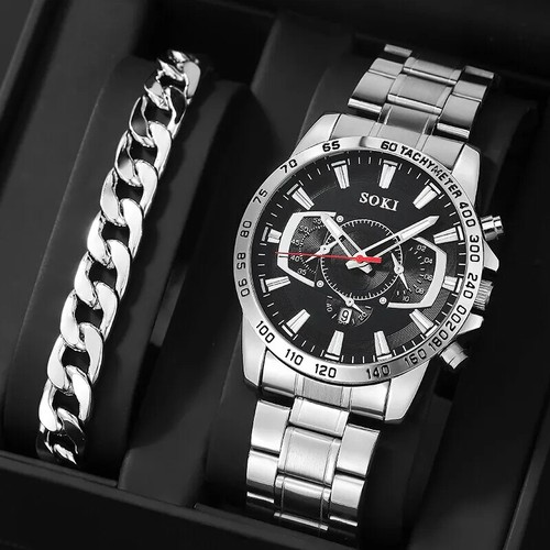 Orologio uomo polso acciaio - polso,