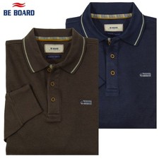 Polo uomo manica lunga caldo cotone invernale BE BOARD M L XL XXL 3XL