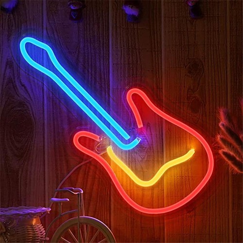 Insegna led neon chitarra luce - insegna,