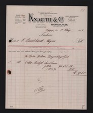 LIPSIA, fattura 1904, Knauth &