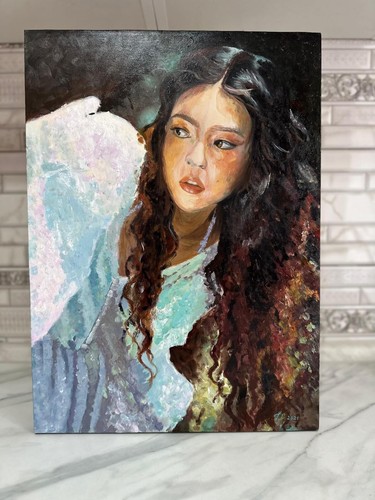Quadro olio tela fatto - su, a