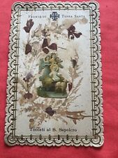 Antica reliquia fiori di Terra Santa toccata al Santo Tomba 1880° Italia