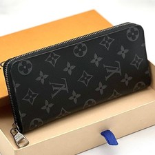 Portafogli Louis Vuitton: Zippy Vertical Monogram Eclipse Nero senza scatola