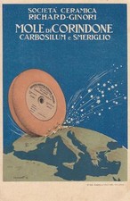C3434) SOCIETA' CERAMICA RICHARD GINORI MOLE DI CORINDONE. ILL. BISCARETTI. VG.
